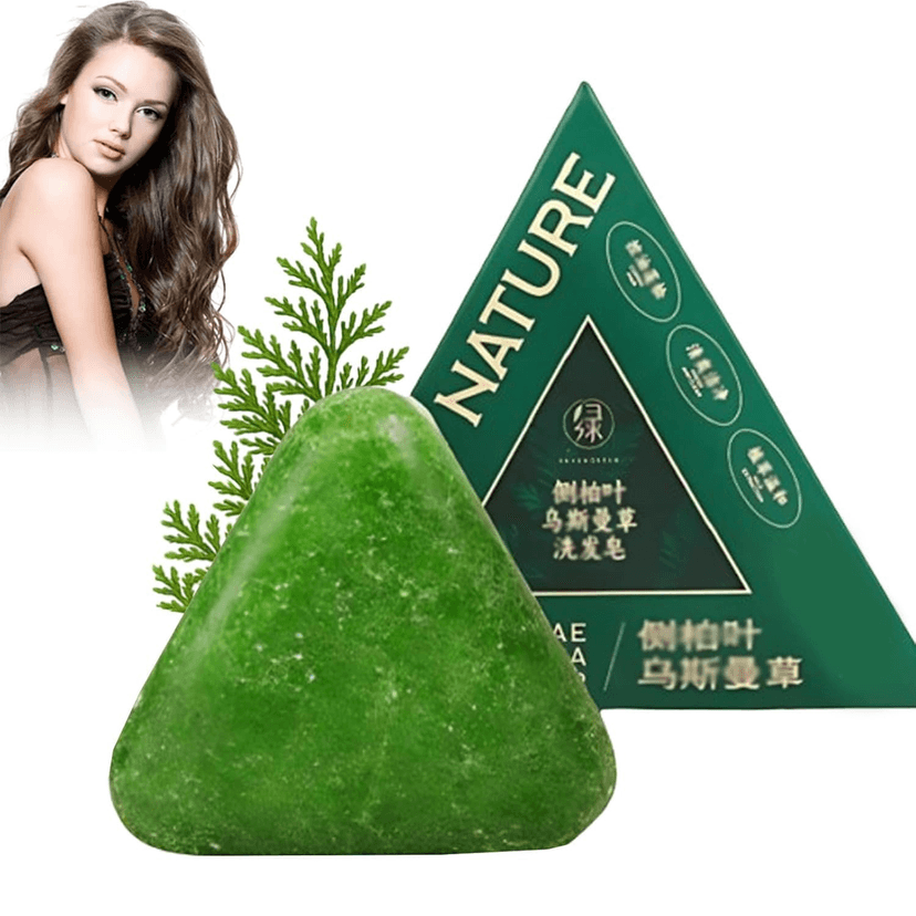 Herbal Ginseng Shampoo Bar with Foaming Net – Nourishing Solid Shampoo for Smooth, Shiny Hair