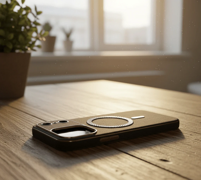 جراب MagSafe من الجلد العتيق لهاتف iPhone